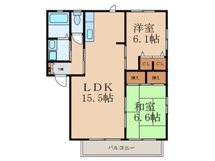 シティフィールドⅡ Ａ棟の物件間取画像